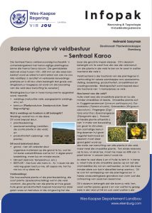 Infopak: Basiese riglyne vir veldbestuur – Sentraal Karoo