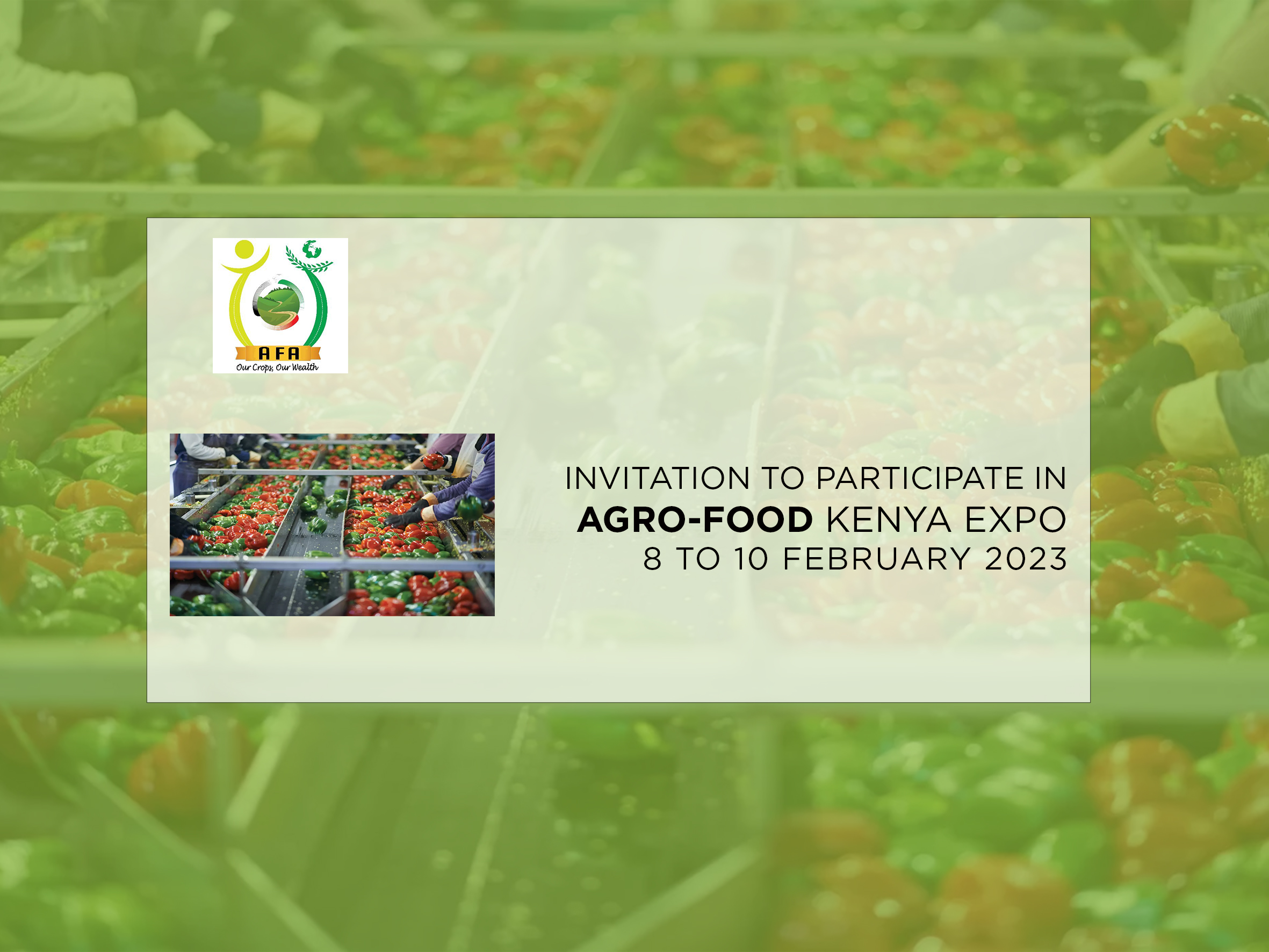 Invitation to participate in Agro-Food Kenya Expo - February 2023