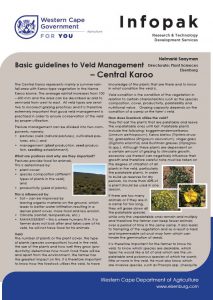 Infopack: Basic guidelines to Veld Management – Central Karoo