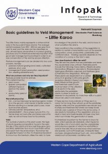 Infopack: Veld management_Little Karoo