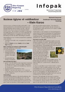 Infopak: Weidingsbestuur_Klein Karoo