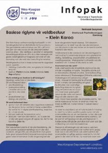 Infopak: Weidingsbestuur_Klein Karoo